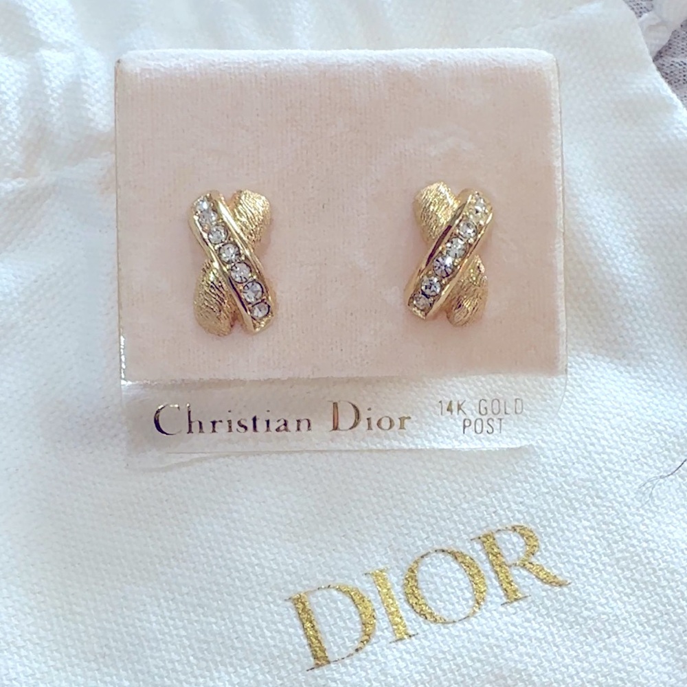 Dior Gold and Silver Earrings